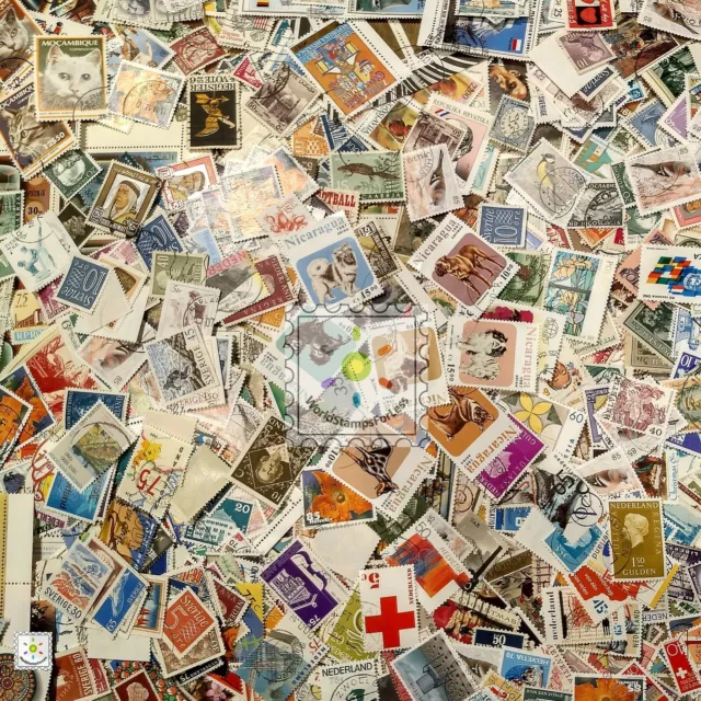 Worldwide Stamp Collection Used & Mint -200 Different Stamps per Lot &Free Gift 2