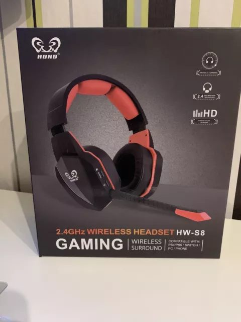 HUHD Gaming Headset Wireless für PC PS5 PS4 Nintendo Switch