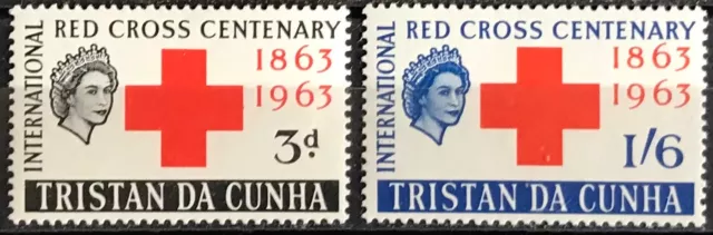 Tristan Da Cunha 1964 Red Cross Centeary Set Mnh