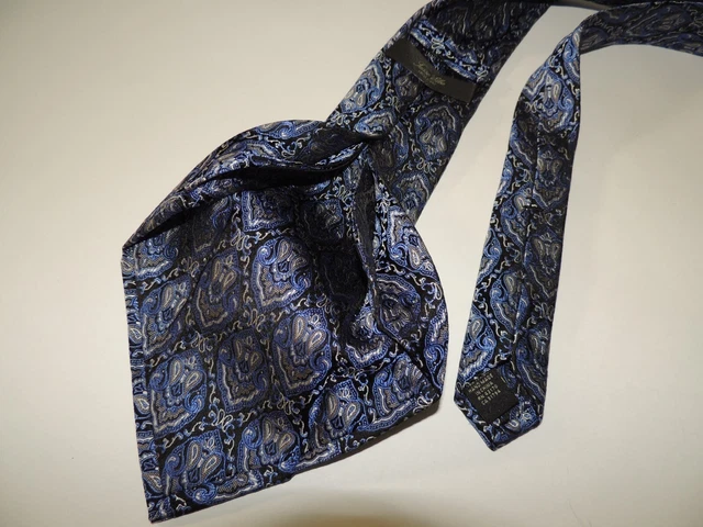 Tasso Elba men's 7 FOLD woven 100% silk necktie TIE.