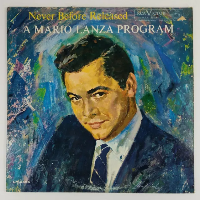 A Mario Lanza Program vinyl LP record RCA Victor  LM-2454 Tested Works 1960