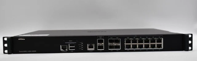Dell SonicWall NSA 4600 12 Port 6 SFP-Port Firewall Network Security Appliance Dell SonicWall NSA 4600 12 Port 6 SFP-Port Firewall Network Security Appliance