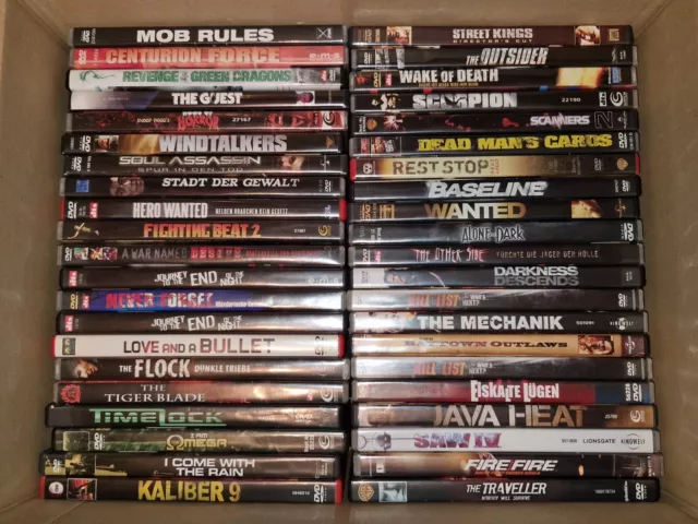 58 DVD`s - DVD Sammlung Paket Konvolut Flohmarkt, FSK 18, Action, Horror, P25