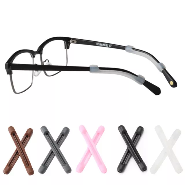 1Pairs / Ensemble Anti Slip Silicone Lunettes Oreille Crochets Pour Kids Et .J