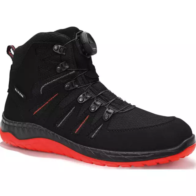 Elten Maddox Boa Negro-Rojo Mid ESD S3 Botas de Seguridad Seguro Barato