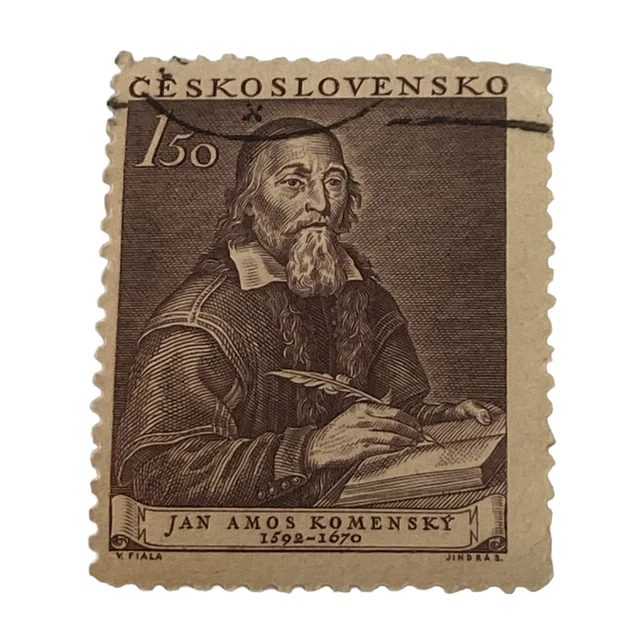 CZECHOSLOVAKIA STAMP 150K Jan Amos Komensky Issued 1952 Canceled