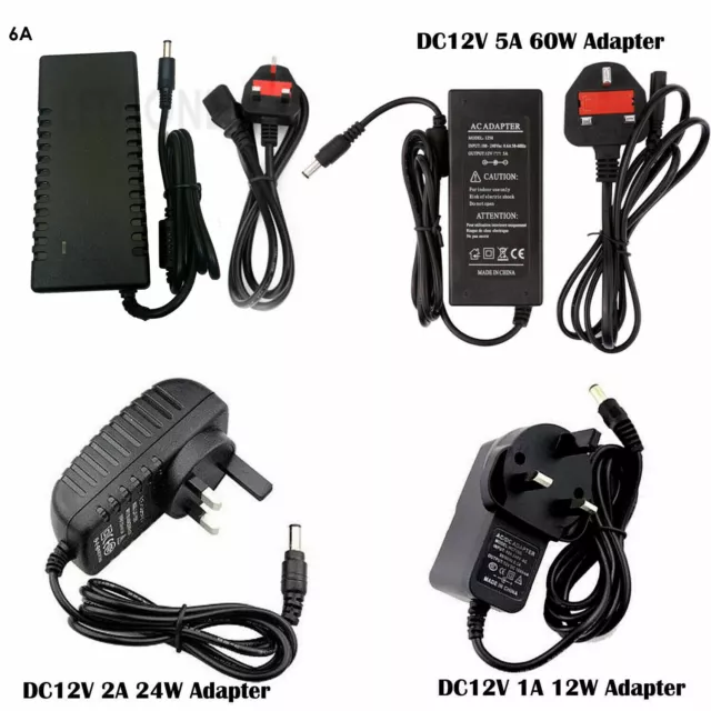 12V 1A-10A 12W-120W Power Supply AC to DC Adapter For LED Strip Light/CCTV