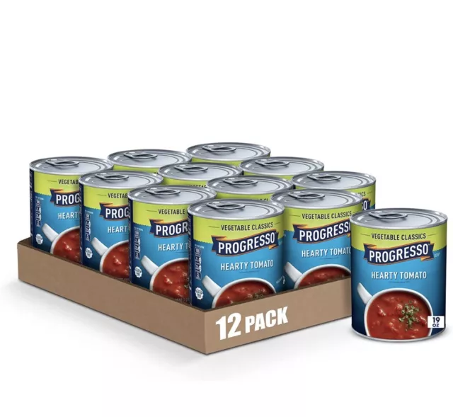 Progresso Vegetable Classics Hearty Tomato Soup Gluten Free 19 oz. Pack of 12