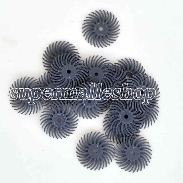 RADIAL BRISTLE DISCS 400 GRIT Blue MINI RADIAL BRUSHES 3/4" Pack of 10