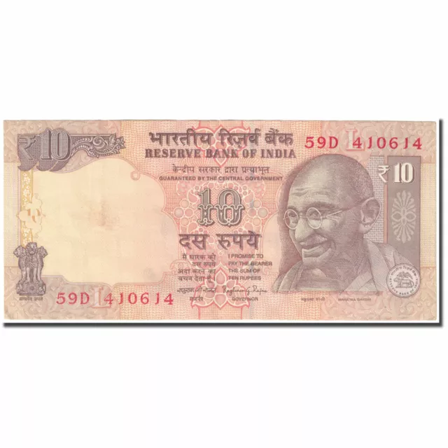 [#608862] Banknote, India, 10 Rupees, KM:89d, AU(55-58)