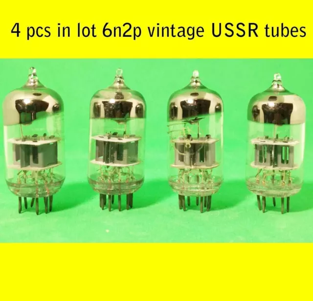 + 4 pcs. NEW VINTAGE USSR TUBES 6N2P 6Н2П USSR TUBES (heater 6v) ~ ECC83...