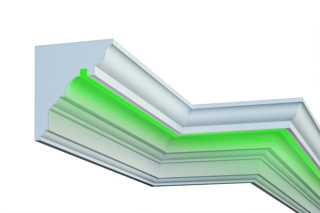 2 Metri Facciata LED Stucco EPS PU Barre Facciata Resistente alle Alle Erme 220x250mm KC307 2 Metri Facciata LED Stucco EPS PU Barre Facciata Resistente alle Alle Erme 220x250mm KC307