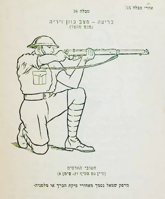 1939 Palestine RIFLE MANUAL Jewish LEE-ENFIELD Hebrew NOTRIM Book ISRAEL GUIDE