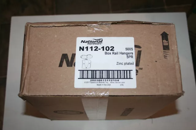 1 case of 5 Pairs National N112-102 Box Rail Hangers Barn Door Rollers Zinc
