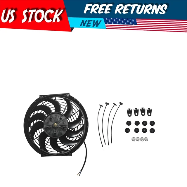 12& UNIVERSAL SLIM Fan Push Pull Electric Radiator Cooling 12V 80W w