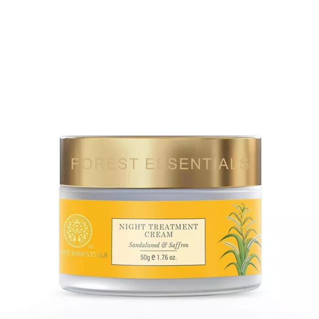 Crema de tratamiento nocturno Forest Essentials sándalo y azafrán 50 g (crema de noche)