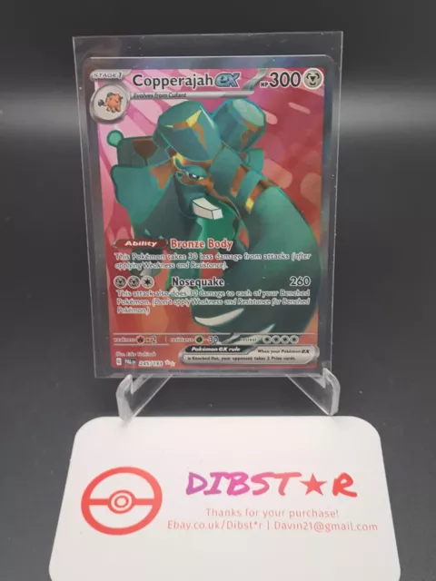 Pokemon Copperajah Ex AR Illustration Rare Full Art 245/193 Paldea Evolved Mint