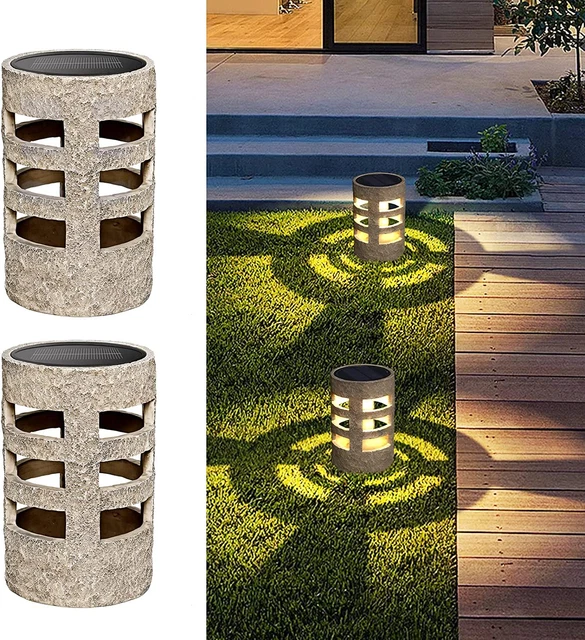 4 Pack Solar Garden Lights , Rock Solar Lights Outdoor Waterproof，Solar Rock Lig