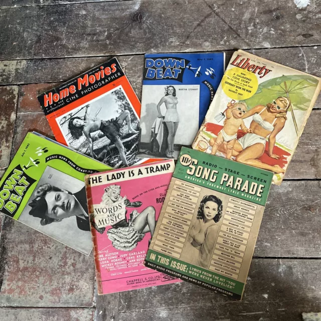 1940/50s Paper Magazines And Music Sheets