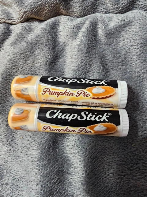Lot of 3 ChapStick Pumpkin Pie Flavored Moisturizing Lip Balm .15 oz Each