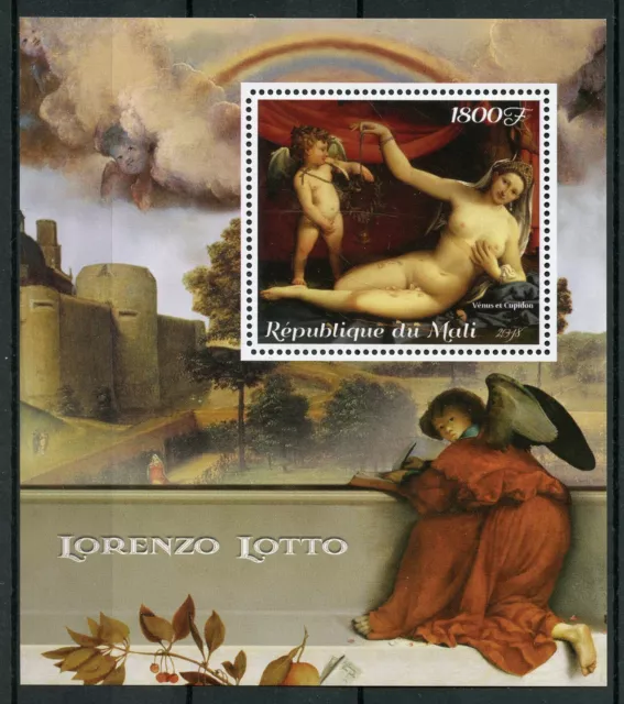 Mali 2018 MNH Lorenzo Lotto Italian Painter 1v M/S Art Nude Paintings Stamps