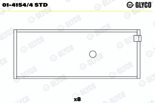 Big End Bearing 01-4154/4 STD Glyco 7648060 46515821 46776774 0141544 Quality