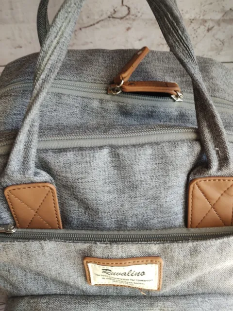 Ruvalino Multifunction Travel Diaper Bag Backpack Back Pack, Brown Gray Grey 3