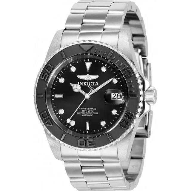 Invicta 24760 Pro Diver Orologio Unisex Automatico, Cassa 40mm Acciaio, Quadrante Nero, Impermeabile 20 Bar