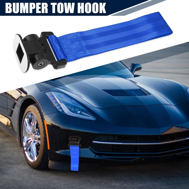Cintura di traino gancio rimorchio paraurti universale per auto decorativa blu
