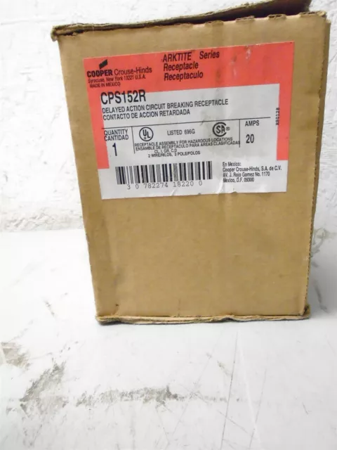 Crouse-Hinds CPS152R Delayed Action Circuit Breaking Receptacle