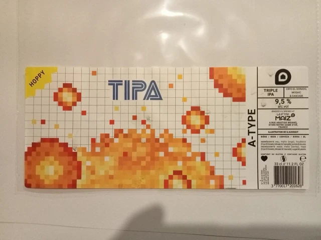 Etiquette de Bière : A TYPE - Br.  La P'tite MAIZ - 37 France