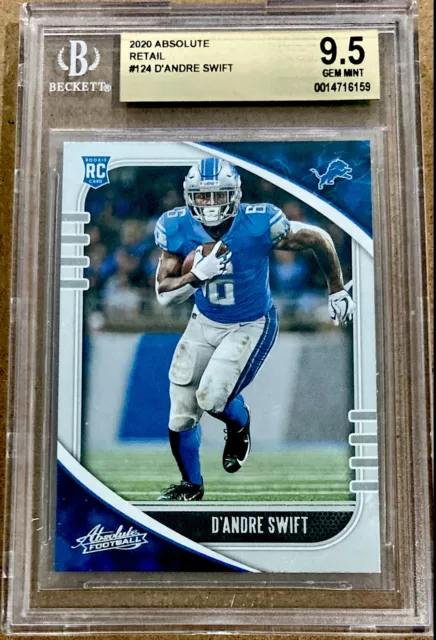 2020 Panini Absolute #124 D'Andre Swift Rookie BGS 9.5 GEM MINT RC