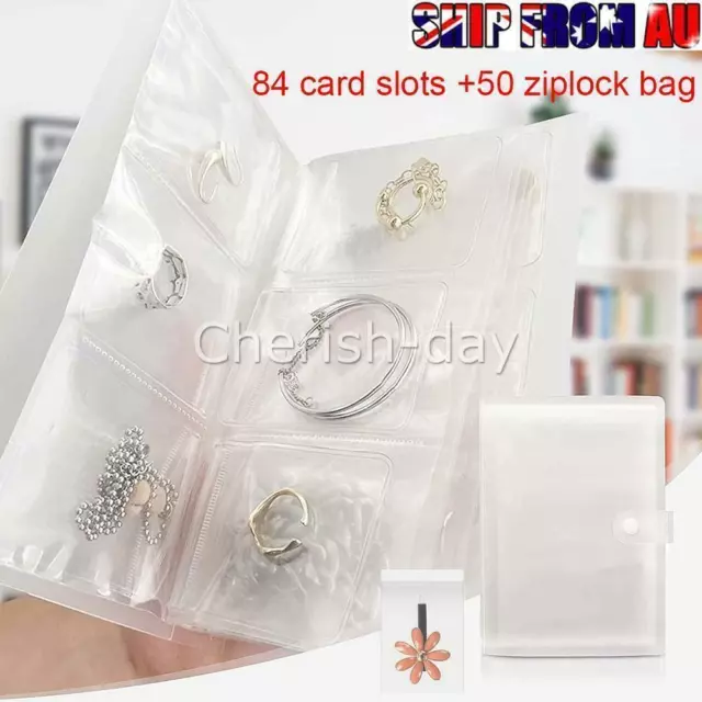 Transparent Jewelry Storage Book High Clear Travel Organizer Bag With Pockets Z