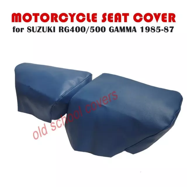 Motorcycle Seat Cover Suzuki Rg400 Rg500 Gamma 1985-1987 Blue Twin Set