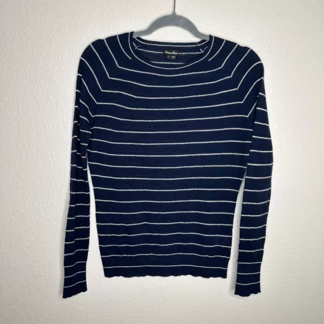 Steven Allen Wool Blend Sweater Pullover Stripe Minimalist Contemporary Soft S