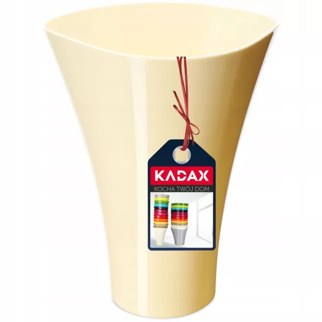 KADAX Maceta de plástico, protector de maceta, 16,5 cm, crema