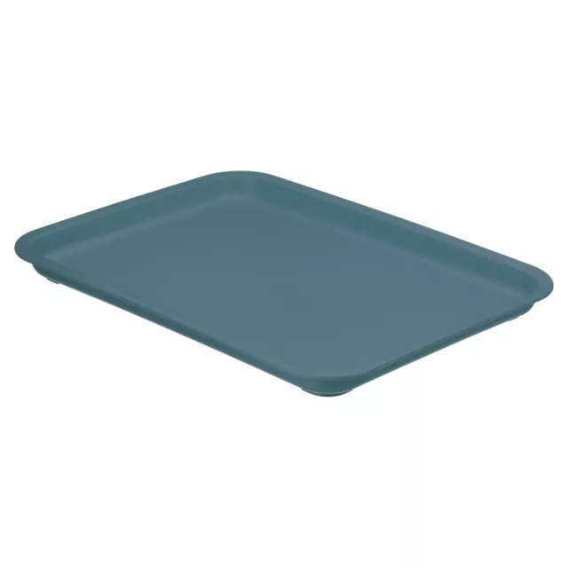 12x9" Fast Food Tray, Plastic Reusable Multi-Purpose Serving Tray Blue
