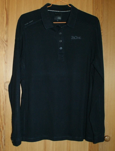 Polo homme marque JULES Taille XL Couleur Noire manches longues col 4 Boutons