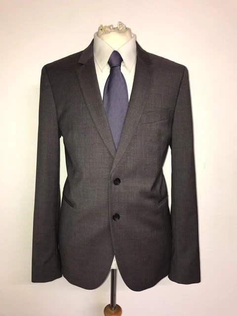 Paul Smith - Uomo Slim Tinta Unita Malva Lana Abito - 42 Reg - W36 L32 - Worn