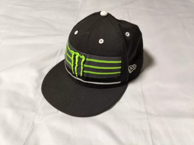 MONSTER ENERGY Snapback Cap New Era 9Fifty Hat Size 58.7cm 7 3/8 Good Condition4