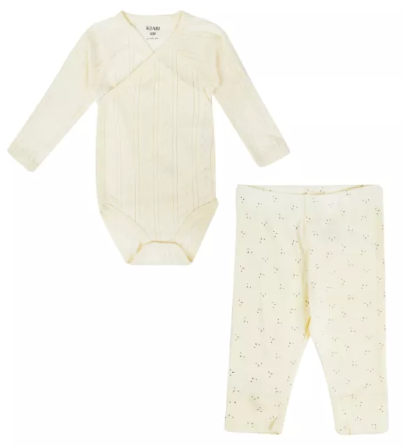 Baby Girls Boys Romper Pant Set Cotton Bodysuit Pant Outfit Ex Store 1-12M Bnwt