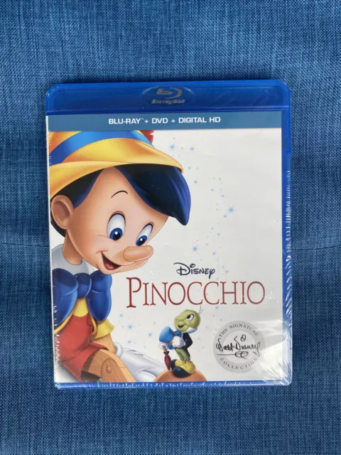 Disney Pinocchio Signature Collection Blu-Ray/ DVD No Digital LIKE NEW!