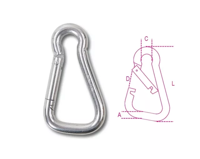 Robur Wire Rope Stainless Steel 8276 8X80mm Asymmetric Carabine Hook 082760208