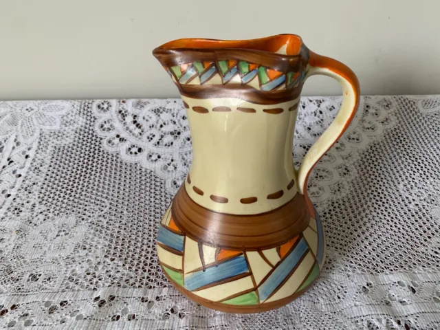 Art Deco Myott, Son &Co Hand-Painted  Jug/Pitcher - 18cm tall