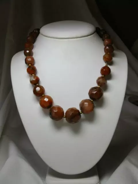 Ancient Carnelian Bead Necklace Parthian 2000 Years Old c.1st-3rd Century AD 2