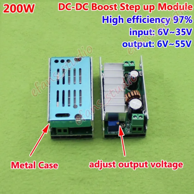 1xDC-DC convertitore di tensione step up da 6-35 V a 6-55 V 12 V 24 V 48 V modulo alimentatore