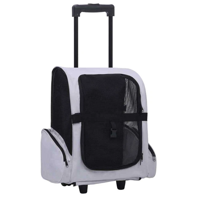 Chariot polyvalent pliable pour animaux de compagnie Gris