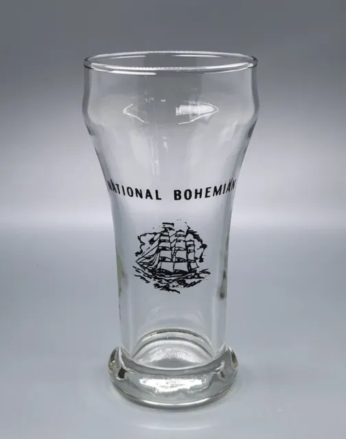 VTG BEER GLASS DISCOUNT / National Bohemian Sham / Man Cave Barware Decor Gift