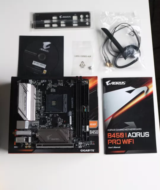 Gigabyte B450I AORUS Pro WiFi AM4 Mini ITX RGB Gaming Motherboard