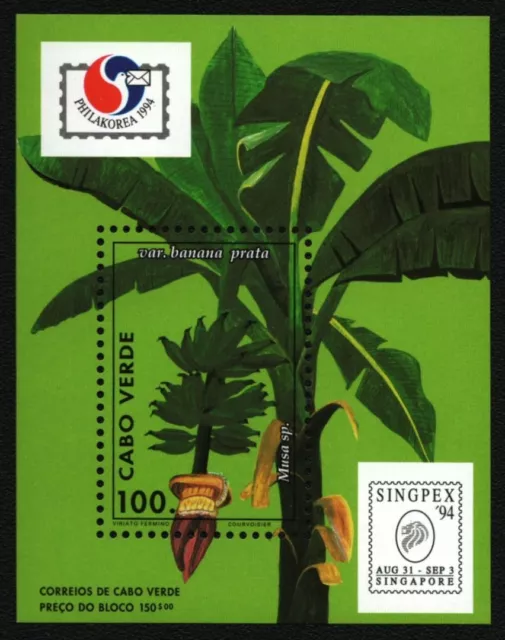 Kap Verde 1994 - Mi-Nr. Block 27 ** - MNH - Bananen / Bananas